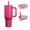 Fuchsia, variant on Coliware 40oz Lilac Large Vacuum-Insulated Tumbler with Lid, Reusable Stainless Steel Water Bottle with Handle Flip Straw Rubber Base, Leak Resistant Travel Coffee Mug for Home Office Gym