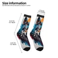 thumbnail image 2 of Uemuo Tie-Dye Wolf Head Printed Kids Boys Socks Seamless Crew Socks Crazy Funny Athletic Sport Socks for Children, 2 of 6