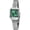 Green, variant on Silver Watches for Women with Vintage Rectangular Case Roman Dial, Ladies Quartz Wrist Watch, Stainless Steel, Adjustment Tool Included, Waterproof