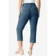 thumbnail image 2 of Roaman's Women's Plus Size Classic Stretch Capri Jean, 2 of 6