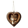 thumbnail image 1 of Adorno navideño con forma de corazón con animales Decoración plana en 2D de animales del bosque en acrílico Colgante del bosque para decorar el árbol de Navidad Regalo para los amantes de los animales, 1 of 7