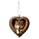 thumbnail image 1 of Adorno navideño con forma de corazón con animales Decoración plana en 2D de animales del bosque en acrílico Colgante del bosque para decorar el árbol de Navidad Regalo para los amantes de los animales, 1 of 7