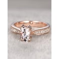 thumbnail image 2 of Limited Time Sale: 1.25 Carat Peach Pink Morganite and Diamond Engagement Ring in 10k Rose Gold, 2 of 2