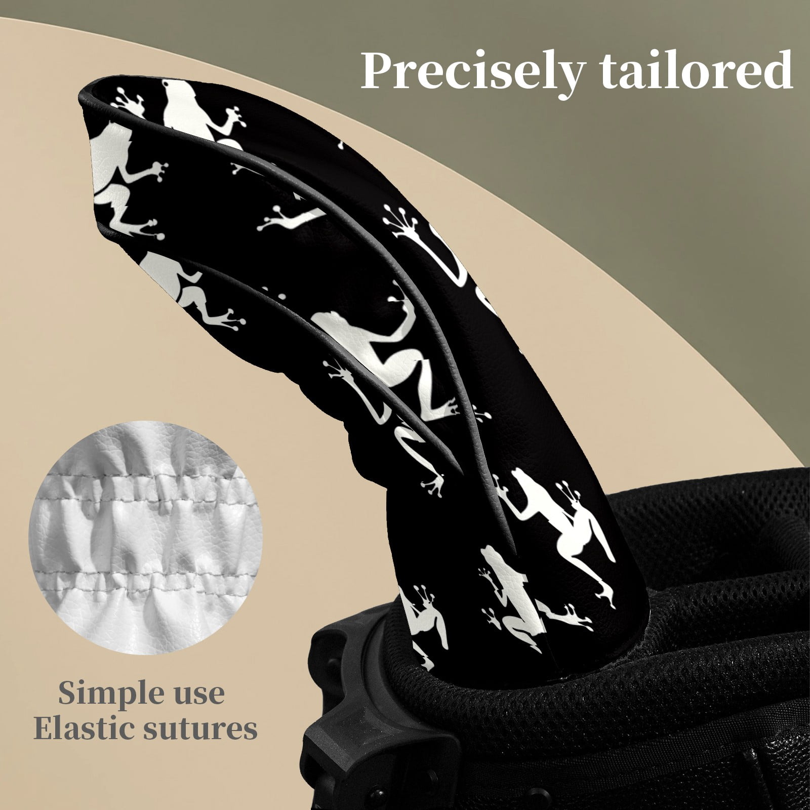 Golf Club Head Covers Funny Frog Waterproof Leather Golf Head Covers for Men Women Driver Head Cover Fairway Headcover for Golf Lovers