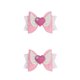 thumbnail image 2 of Qarigey Pinza para el pelo con lazo grande para niñas, alfileres brillantes con flecos, pinza para el pelo, tocados, suministros para el día de los Lazo de corazón de ala beige 2piezas Qarigey CBP466379, 2 of 5