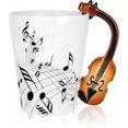 thumbnail image 1 of LanHong - 400ml Novelty Violin Mug Ceramic Coffee Milk Cup with Handle, 1 of 7