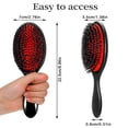 thumbnail image 2 of Cepillo para extensiones de cabello con diseño de paleta antiestática, desenredante suave, mango ergonómico de metal., 2 of 5