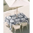 thumbnail image 3 of 54x80 Inch Outdoor Tablecloth with Umbrella Hole Zipper Rectangle Country Flowers Rectangular Tablecloths Outside Waterproof Gray Retro Pastoral Botanical Floral Patio Table Cover for Picnic Party, 3 of 8