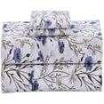 thumbnail image 1 of Ruvanti 100% Cotton Bed Sheets, 4 Pcs Bed Sets, Blue & Yellow Floral King Size Sheets Set, Soft, Breathable, Deep Pocket Sheets, Cooling Bedding Sheets Set Include 1 Flat, 1 Fitted Sheet,2 Pillowcases, 1 of 4