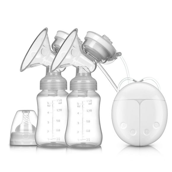 Double Electric Breast Pumps Strong Suction 310mmHg Max, Pain Free Breastfeeding Pump with 2 Modes & 9 Levels and Memory Function, Rechargeable and Portable