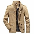 thumbnail image 1 of Qertyioot Jacket for Men Hooded Winter Fashion Long Sleeve Solid Zipper Coat, 1 of 4