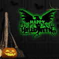 thumbnail image 4 of Glowneon Bat Happy Halloween Metal Sign, Halloween Lights Decor, 4 of 4