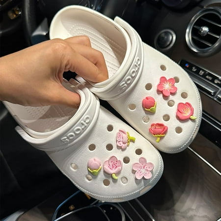 

Cherry Blossom Peach Flower Shoe Charms Cherry Blossom Peach Flower Shoe Decoration Charms Cute Shoe Accessories Charms for Girls Boys Women Men Birthday Party Favor Gifts