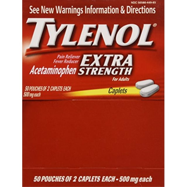 tylenol pain reliever/fever reducer, 100 count