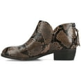 thumbnail image 6 of Journee Womens Livvy Back Heel Zip Stacked Heel Booties, Widths Available, 6 of 9