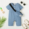 thumbnail image 2 of Sngxgn Baby Bodysuit for Boys Boys Long Sleeve Sleepers(Blue,3), 2 of 8