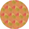 thumbnail image 1 of Ahgly Company Machine Washable Indoor Round Transitional Orange Red Orange Area Rugs, 6' Round, 1 of 7