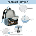 thumbnail image 4 of Earthy Aesthetic Student Backpack – Boho Style Abstract Floral Lightweight Student School Bag for Students, 4 of 6
