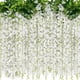 thumbnail image 2 of Flores de glicina simuladas, planta llorona artificial con flores, enredadera de glicina con flores artificiales para guirnalda, decoración de pared para arco de boda, 2 of 8