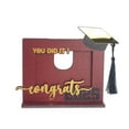 thumbnail image 3 of 2025 Graduation Photo Frame, Inspirational Class of 2025 Graduation Gifts for Her Him, Wooden Tabletop Display Photo Frame with Stand, Bachelor Hat Wood Decorative Photo Holder for Home Desk(Wine), 3 of 6