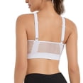 thumbnail image 5 of Byworldtasic Womens Plus Size Seamless Mesh Breathable Wireless Bra Gathered Front Design Bralette Adjustable Soft Bra, 5 of 9