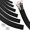 Black-1"-10Feet, variant on Automotive Wire Loom High Temperature Braided Split-sleeve Heat Resistant Wiring Cord Cover For Harness Wires Self-wrapping Heavy Duty Sheathing Cable Management Black(10ft-3/8inch )