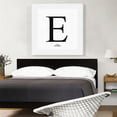 thumbnail image 2 of ARTCANVAS Modern Black and White Gray Serif Alphabet Letter E Canvas Art Print - Size: 36" x 36" (1.50" Deep), 2 of 9