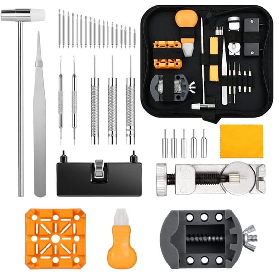 Aokelily Watch Repair Kit for Battery Replacement & Link Removal, Resizing &Opener, Wrench Back Remover, Spring Bar Tool