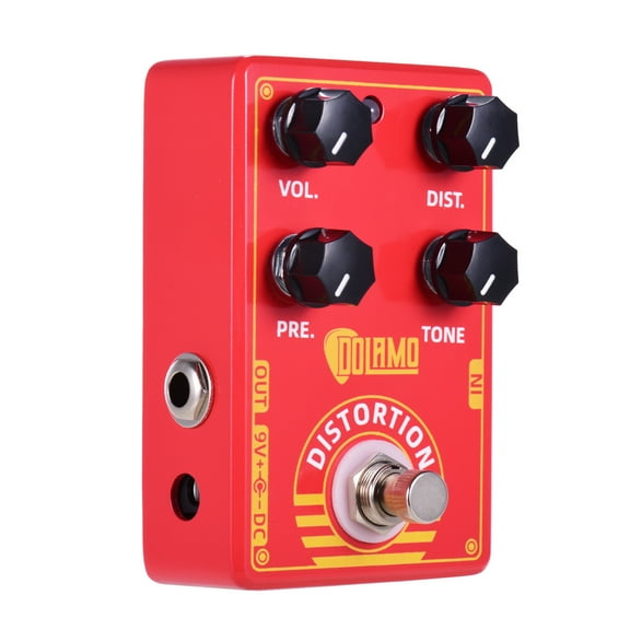Tomshoo D-9 Distortion Guitar Effect Pedal with Presence Distortion Tone Controls and True Bypass Design for Electric Guitar