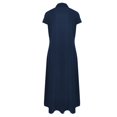thumbnail image 4 of JLFKNG Ladys Leisure Skirts Slit Dresses With Pockets Oversized Breathable Loose Fit Denim Dress Fashion Swing Solid Color Comfy Womens Clothes, 4 of 5