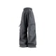 thumbnail image 3 of Amzcrzy Pantalones cargo para mujer: color liso, pierna ancha, múltiples bolsillos, transpirables, holgados y cómodos, resistentes al agua, con cremallera, tallas M-2XL. Gris, 3 of 4