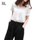thumbnail image 1 of Camisa de gasa Mujer Blusa de manga corta de verano Top informal suelto, Blanco, XL Eigraketly AP001402-04B, 1 of 7