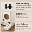 thumbnail image 6 of Litter Enclosure with Cat-Exclusive Dog-Proof Entrance, Litter Cabinet with Power Outlet and Litter Collector, for Placing Cat Robot 3/4,Antique White, 6 of 10
