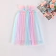 thumbnail image 2 of Bearichfupo Toddler Girls Fly Sleeve Rainbow Tie Dye Tulle Princess Dress Dance Party Dresses Clothes, Sizes 18-24 Months, 2 of 4