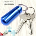 thumbnail image 6 of SUWU 5-Pack Pill Holder Keychain, Aluminium Alloy Mini Pill Organizer, Waterproof Small Pill Box, Portable Pill Container, Metal Pill Case with Keyring for Outdoor Camping Travel, 6 of 9