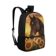 thumbnail image 2 of Uorisanigo 17 inch Sunflower Horse School Backpack for Kids 5-12 Year, Preschool Casual Daypack Elementary School Bag Kindergarten Travel Bags with Padded Straps, 2 of 6