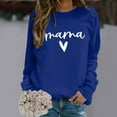 thumbnail image 2 of Yuanlong Womens Sweatshirts Long Sleeve MAMA Letter Pattern Hoodless Sweatshirt Thanksgiving Wear Crewneck Pullover Tops, 2 of 4