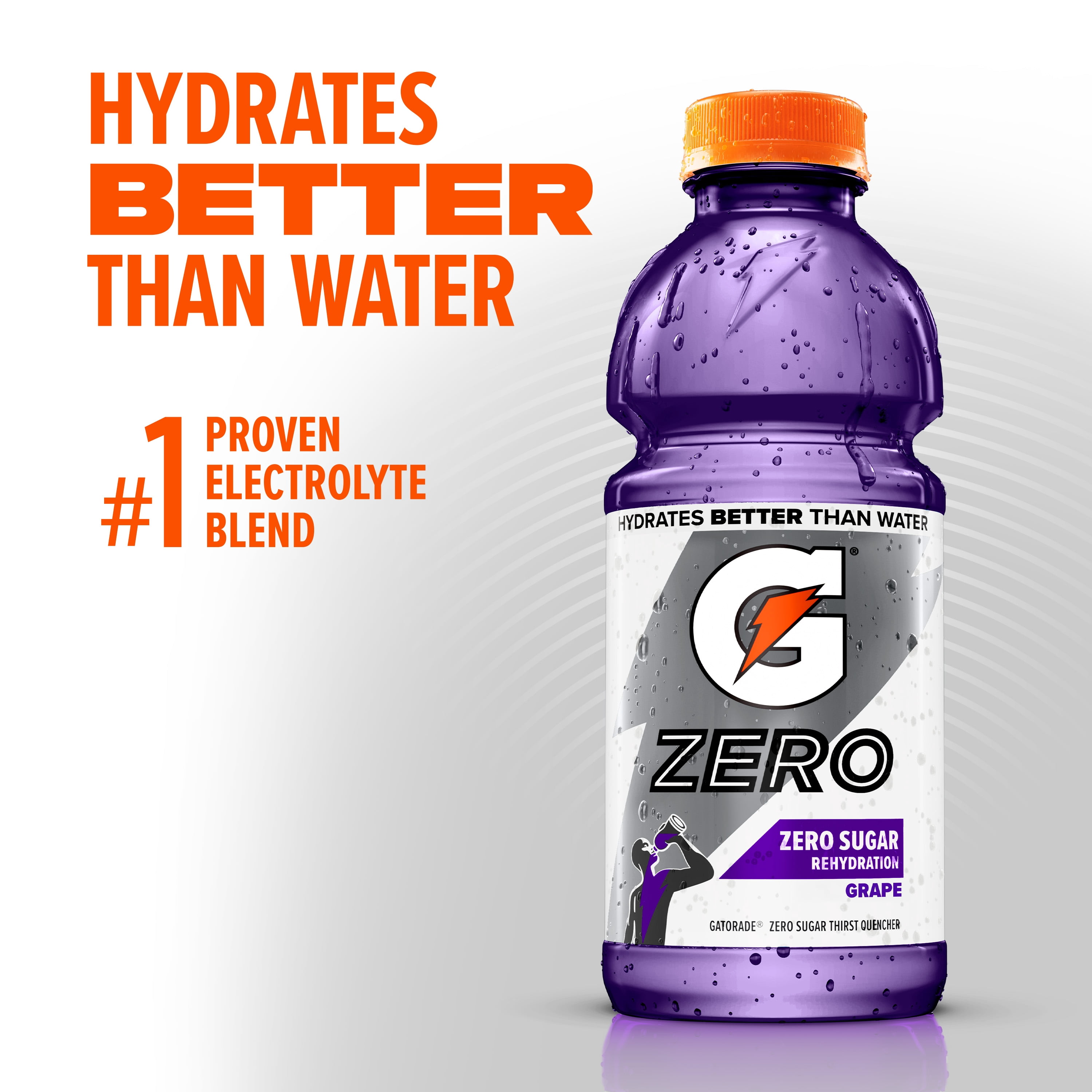 Gatorade Zero Sugar Thirst Quencher Grape Sports Drink, 28 fl oz, 1 Count Bottle