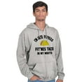 thumbnail image 5 of Im into Fitness Taco In My Mouth Gym Zip Up Hoodie Men's Women's Brisco Brands X, 5 of 6