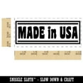 thumbnail image 2 of Made in USA with Border Self-Inking Rubber Stamp Ink Stamper for Business Office - Sky Blue Ink - Small 1-1/2 Inch, 2 of 7