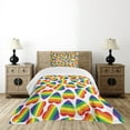 thumbnail image 4 of Ambesonne Pride Quilted Bedspread Set 2 Pcs, Colorful Heart, Twin Size, Multicolor, 4 of 5