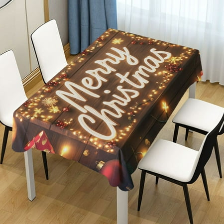 

ALAZA Gift Merry Christmas Rectangle Tablecloth Tablecover Dinning Table Cloth 60 x120