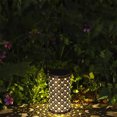thumbnail image 4 of Farol solar exterior acabado bronce de hierro | Patrón artístico de mariposas resistente a la intemperie | Panel solar automático de encendido/apagado | Decoración de mesa para patio de jardín | 1, 4 of 6