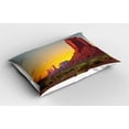 thumbnail image 2 of Ambesonne Canyon Pillow Sham 2 Pack, Sunset at Valley Nature, 36"x20", Red Yellow, 2 of 3