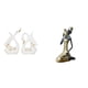 thumbnail image 1 of Estatuas de cisnes,Estatua de cisne de cerámica Escultura de mesa de cisne Elegante,Estatua de la dama,Estatua de dama tribal africana,artesanías de cafetería hechas a mano,Adorno de resina, 1 of 8