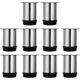 thumbnail image 1 of Xceedez Juego de 8 patas ajustables para muebles, patas de gabinete de 80 mm de altura, patas redondas para muebles de acero inoxidable cepillado, patas para sofá, patas para mesa,, 1 of 4