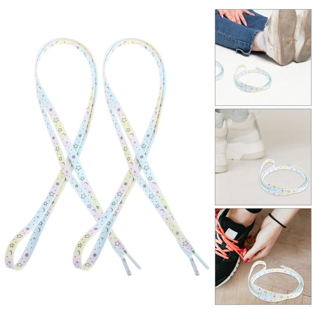 unbranded Fashionable Reflective Shoelaces Multi Color Polyester Light Up Laces for Canvas and Basketball Shoes