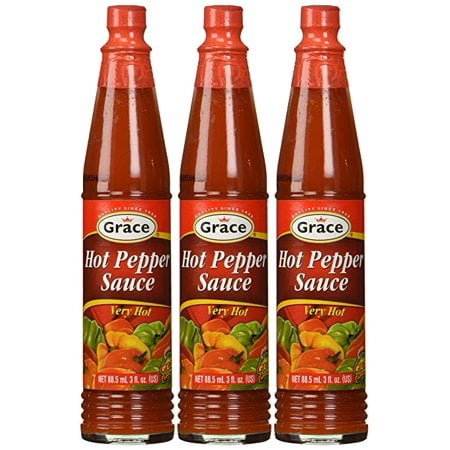 Grape Pack - Grace Hot Pepper Sauce, 3 oz (Pack of 3)