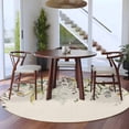 thumbnail image 3 of Round Rug 7Ft Washable Non-Slip, Eucalyptus Leaves Circle Area Rugs for Living Room Bedroom, Green Summer Botanical Rustic Indoor Floor Mats Carpet Runner for Home Decor Aesthetic, 3 of 8