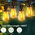 thumbnail image 2 of TICOZE 100FT Solar String Lights Waterproof, Patio Lights Solar Powered with Remote and USB Port – 30 LED Shatterproof Bulbs, 3 Light Modes, Dimmable Solar Light for Camping, Backyard, Garden, 2 of 9